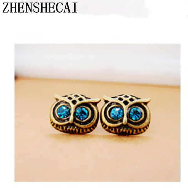 New Classic Fashion owl Animal brincos Jewelry Cute Stud Earrings For Women Girls --Special discount