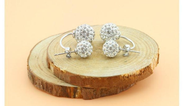 Promotion wholesale 30% silver plated fashion U bend earring shiny Shambhala ladies`stud earrings jewelry allergy free wholesale